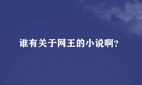 谁有关于网王的小说啊？