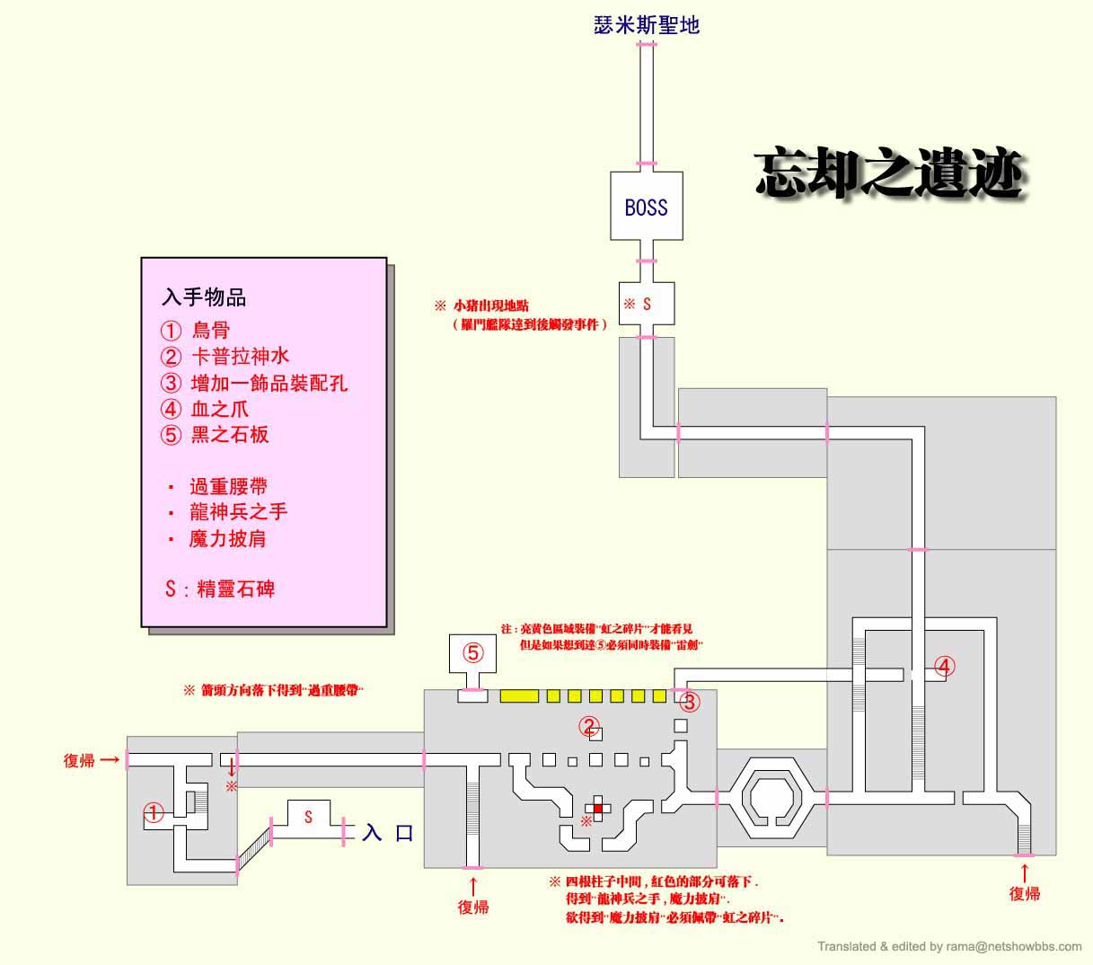 伊苏6忘却之遗迹地图