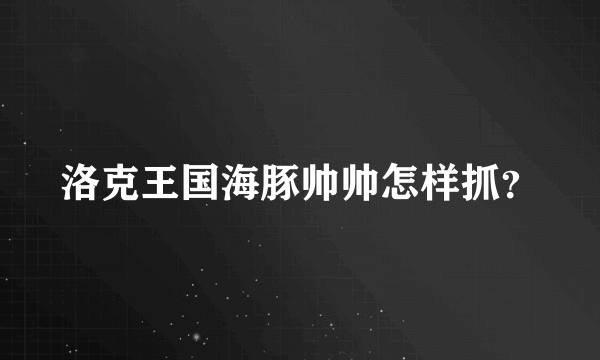 洛克王国海豚帅帅怎样抓？