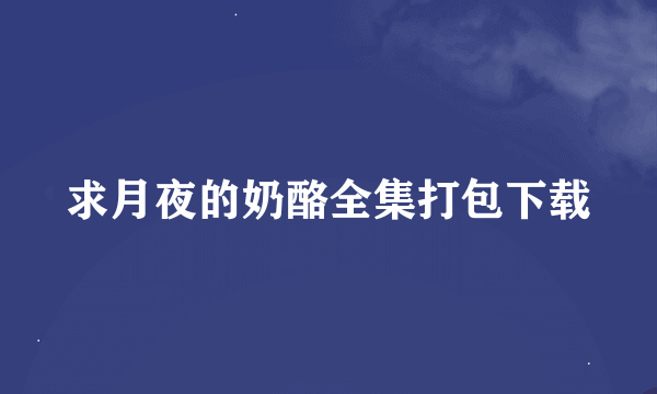 求月夜的奶酪全集打包下载