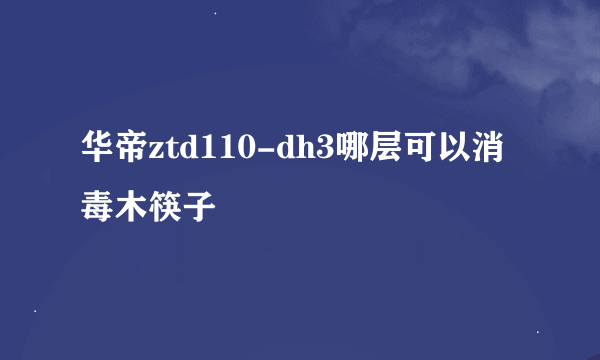 华帝ztd110-dh3哪层可以消毒木筷子