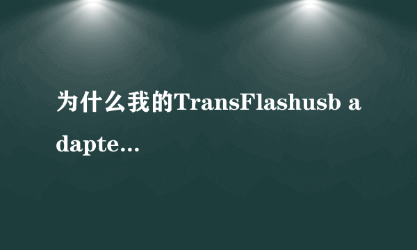 为什么我的TransFlashusb adapter插入USB接口有盘符却没有显示出来？