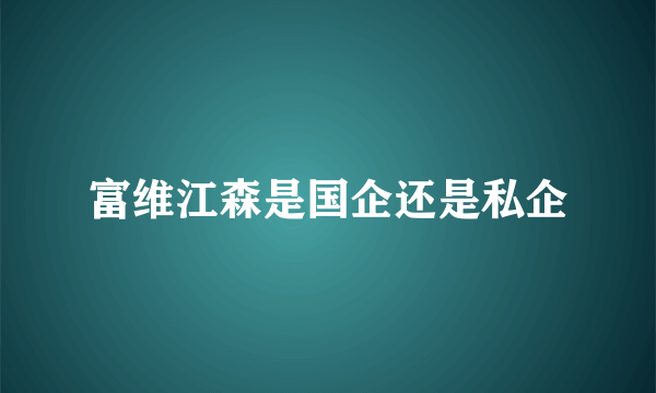 富维江森是国企还是私企