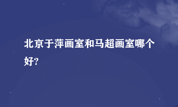 北京于萍画室和马超画室哪个好?