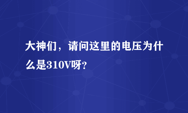 大神们，请问这里的电压为什么是310V呀？