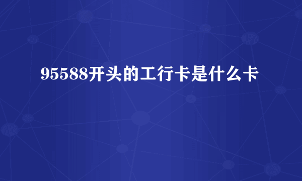 95588开头的工行卡是什么卡