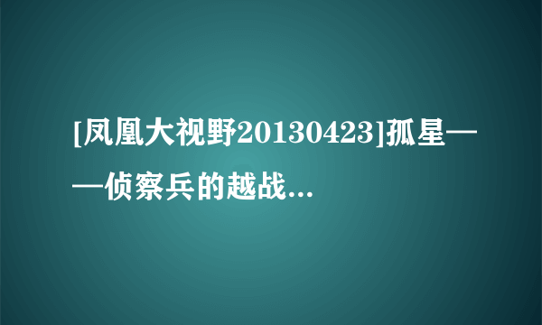 [凤凰大视野20130423]孤星——侦察兵的越战往事（2）种子下载地址有么？感谢哈