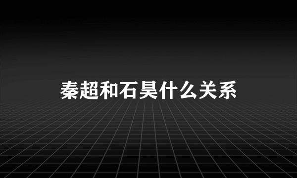 秦超和石昊什么关系