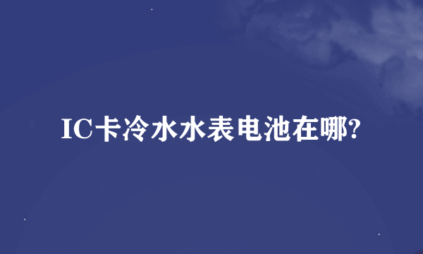 IC卡冷水水表电池在哪?