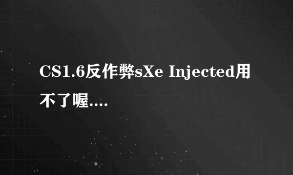 CS1.6反作弊sXe Injected用不了喔..怎么半