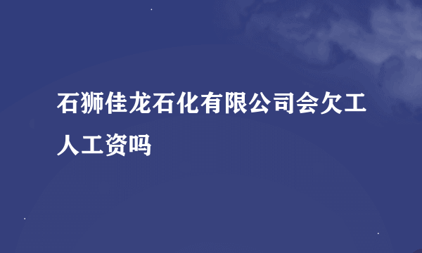 石狮佳龙石化有限公司会欠工人工资吗