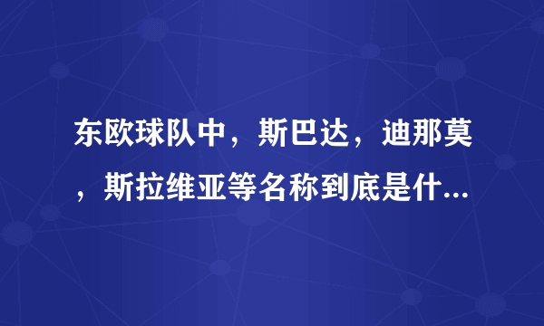 东欧球队中，斯巴达，迪那莫，斯拉维亚等名称到底是什么意思？