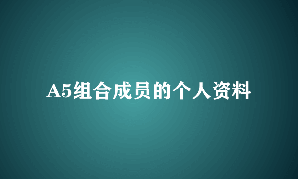 A5组合成员的个人资料