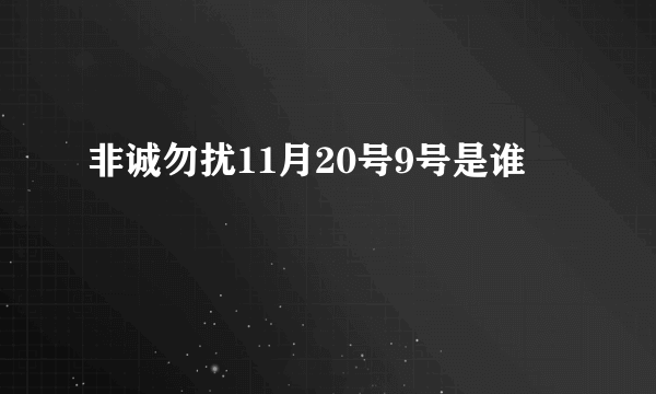 非诚勿扰11月20号9号是谁