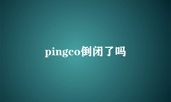 pingco倒闭了吗