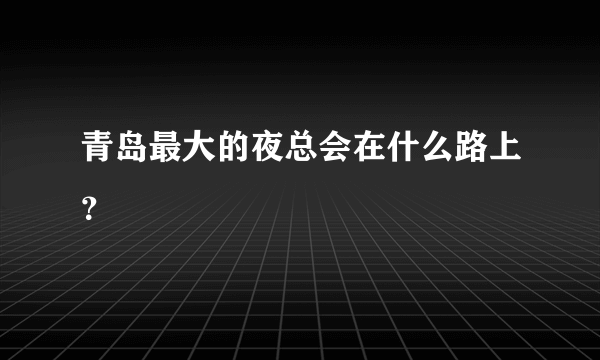 青岛最大的夜总会在什么路上？