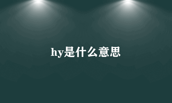 hy是什么意思