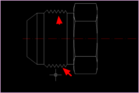 cad二维螺纹孔的画法