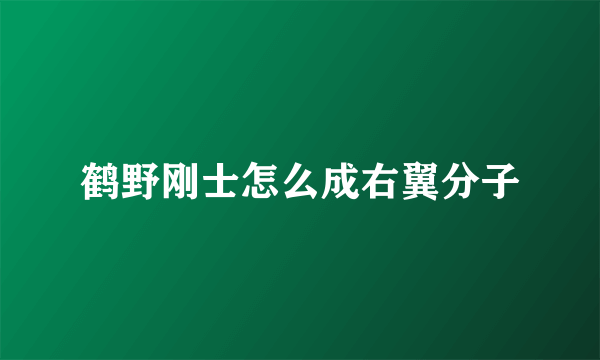 鹤野刚士怎么成右翼分子