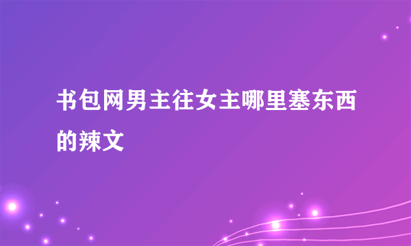 书包网男主往女主哪里塞东西的辣文