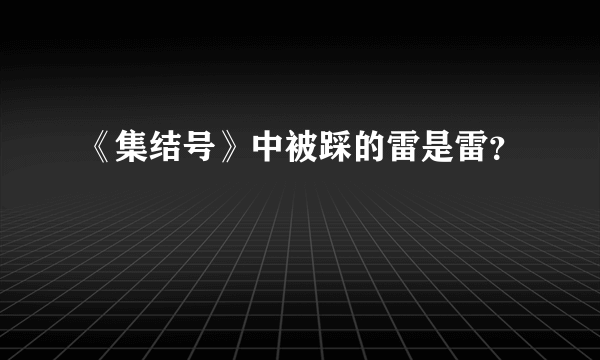 《集结号》中被踩的雷是雷？