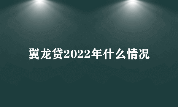 翼龙贷2022年什么情况