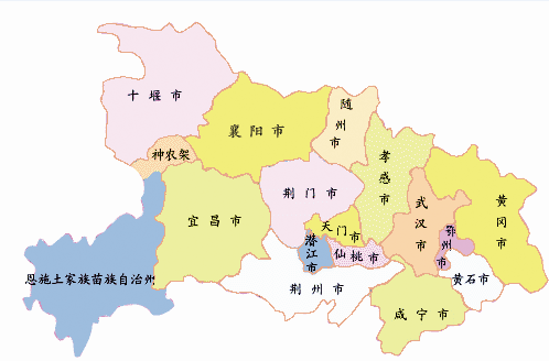 湖北省包括哪些城市?