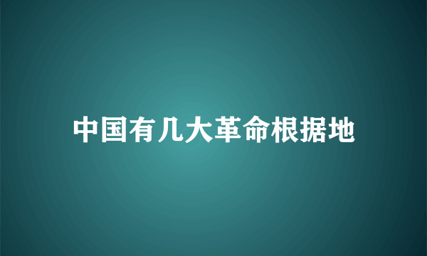 中国有几大革命根据地