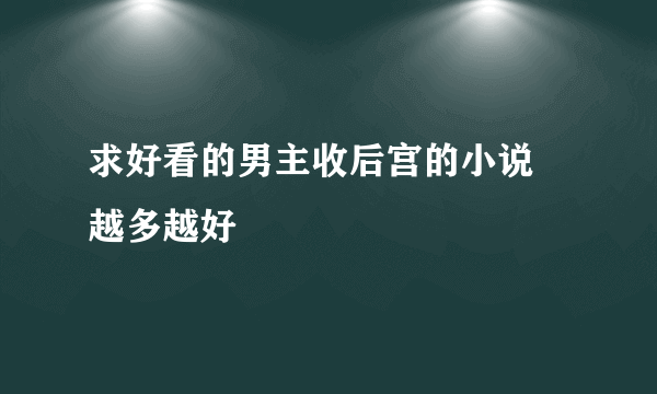 求好看的男主收后宫的小说 越多越好