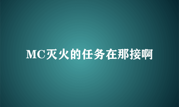 MC灭火的任务在那接啊