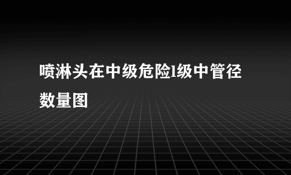 喷淋头在中级危险l级中管径数量图