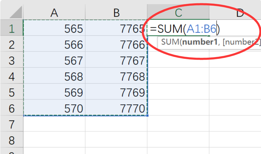 excel表格数字求和出现SUM（）解决方案？