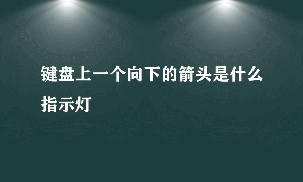 键盘上一个向下的箭头是什么指示灯