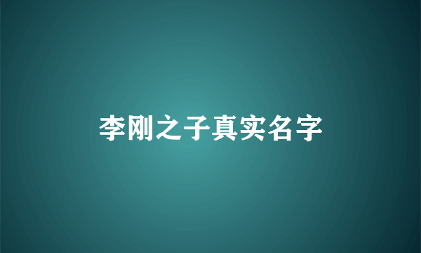 李刚之子真实名字