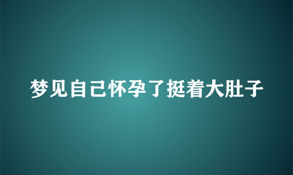 梦见自己怀孕了挺着大肚子