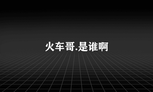 火车哥.是谁啊