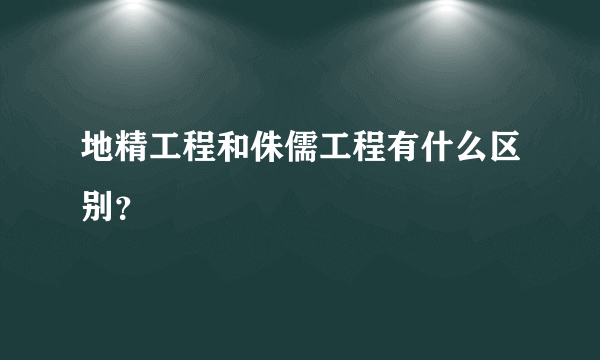 地精工程和侏儒工程有什么区别？