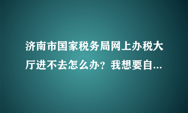 济南市国家税务局网上办税大厅进不去怎么办？我想要自己网上提交税务登记信息普查登记，可是进不去？