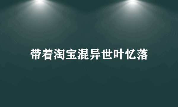 带着淘宝混异世叶忆落