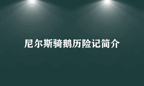 尼尔斯骑鹅历险记简介