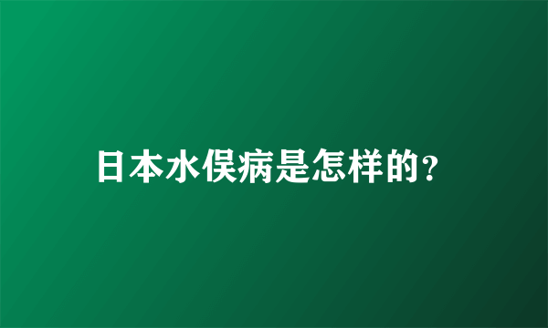 日本水俣病是怎样的？