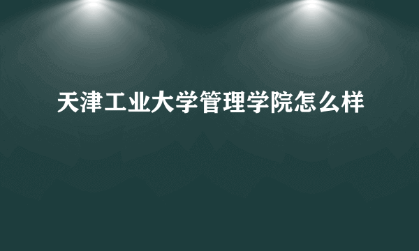 天津工业大学管理学院怎么样