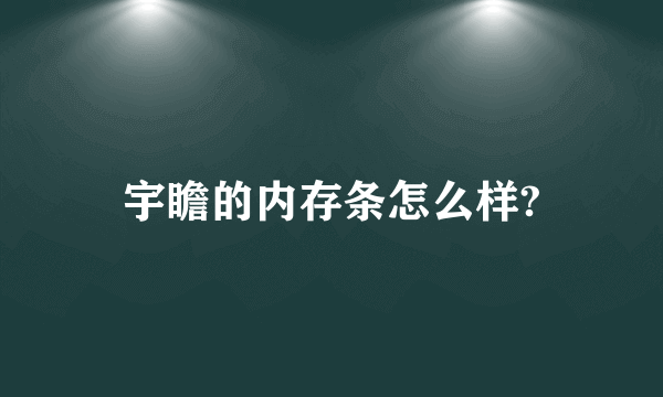 宇瞻的内存条怎么样?