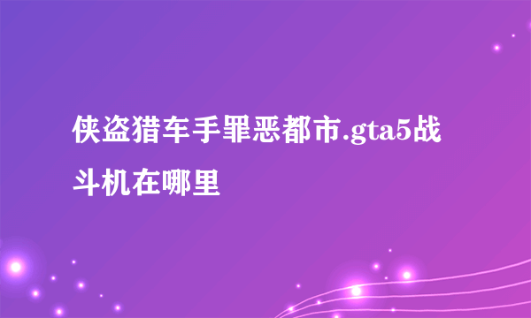 侠盗猎车手罪恶都市.gta5战斗机在哪里