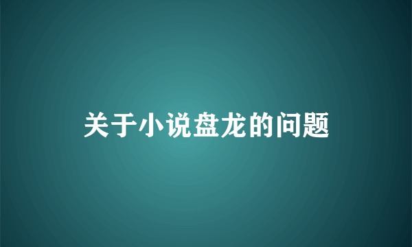 关于小说盘龙的问题