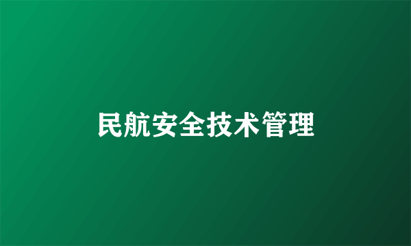 民航安全技术管理