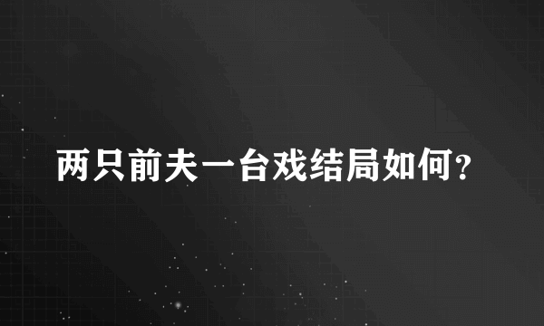 两只前夫一台戏结局如何？