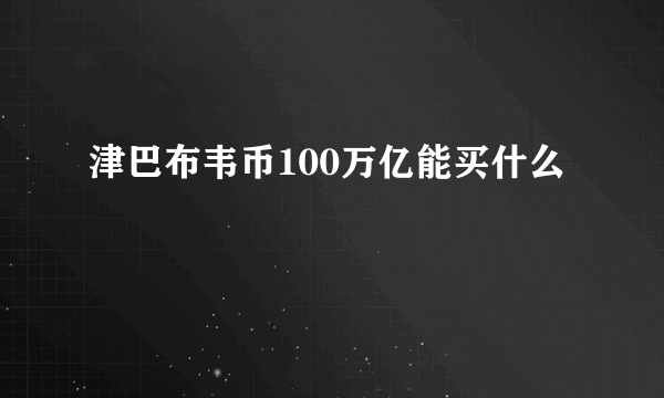 津巴布韦币100万亿能买什么