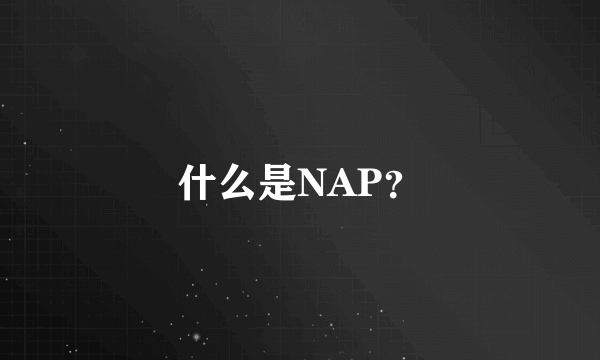 什么是NAP？