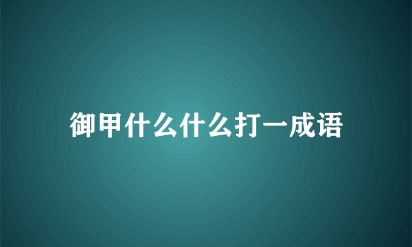 御甲什么什么打一成语